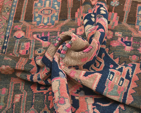 5x11 Vintage Gray Persian Style Hand Knotted Low Pile Wool Area Rug